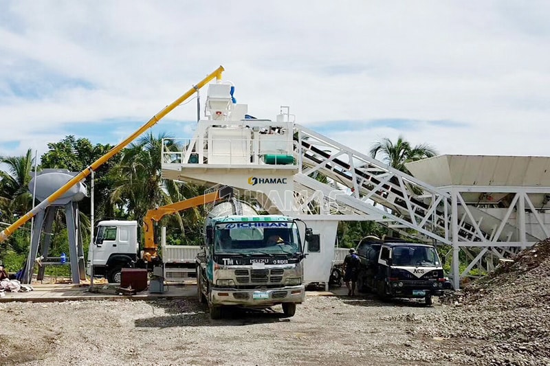 nhà máy trộn bê tông di động ở philippines