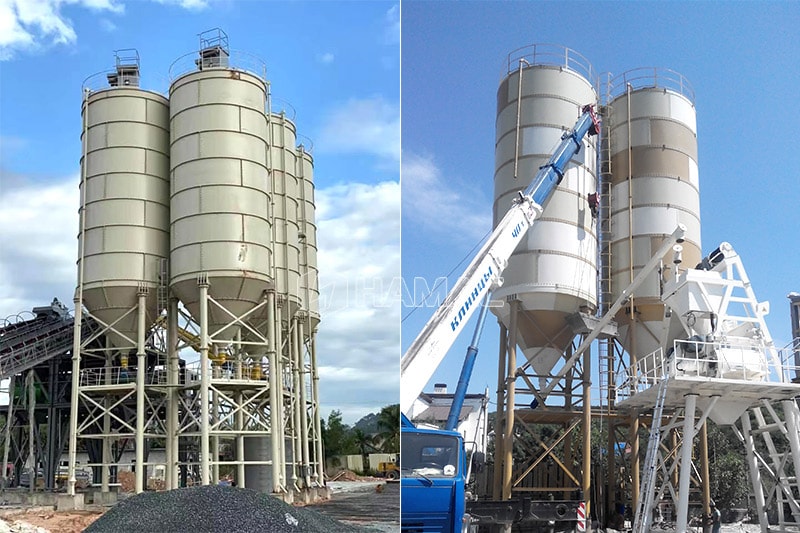 Lắp ráp silo bột kiểu bu lông