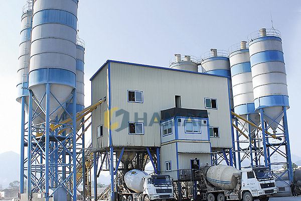 Double HZS90 Concrete Batching Plant in VIETNAM